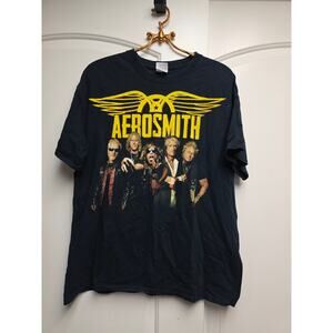 Aerosmith The Global Warming Tour Concert T Shirt Size Large Rock Classic 2012